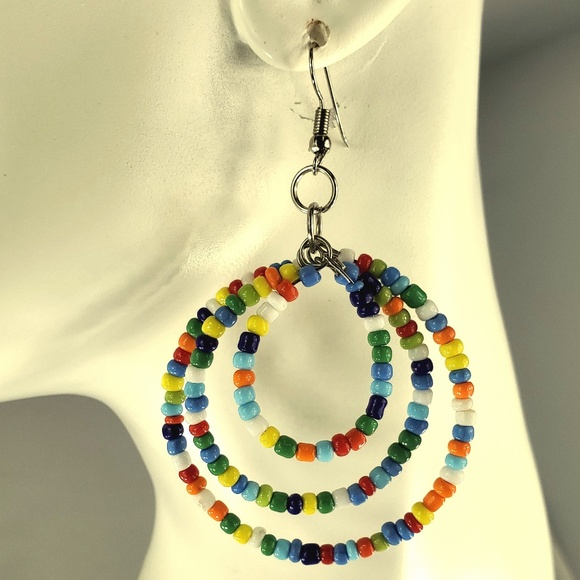Handmade Jewelry - Kenyan Handmade Earrings, Maasai Beads